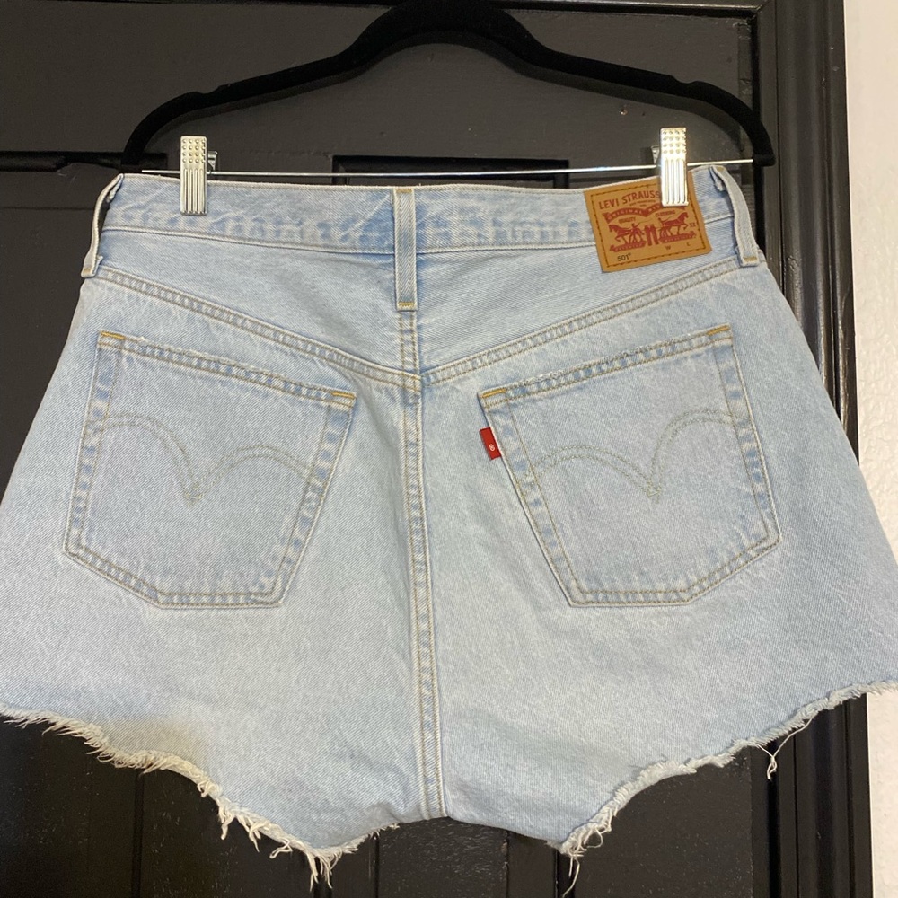 women’s levi’s cutoff denim jean shorts